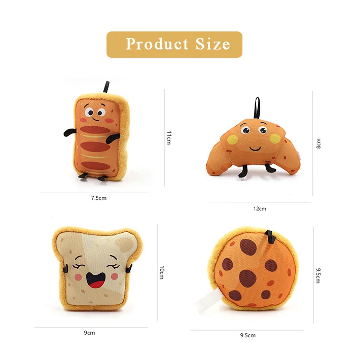 Luxury Design Chewing Small Puppy Squeaky Dog Toys Food Cute Interactive Stuffed Plush Crinkle Durable Dog Chew Toy for Dogs