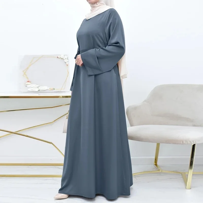 Высококачественное арабское 6 видов цветов длинное платье abaya dubai для женщин скромное 2024 простой дизайн