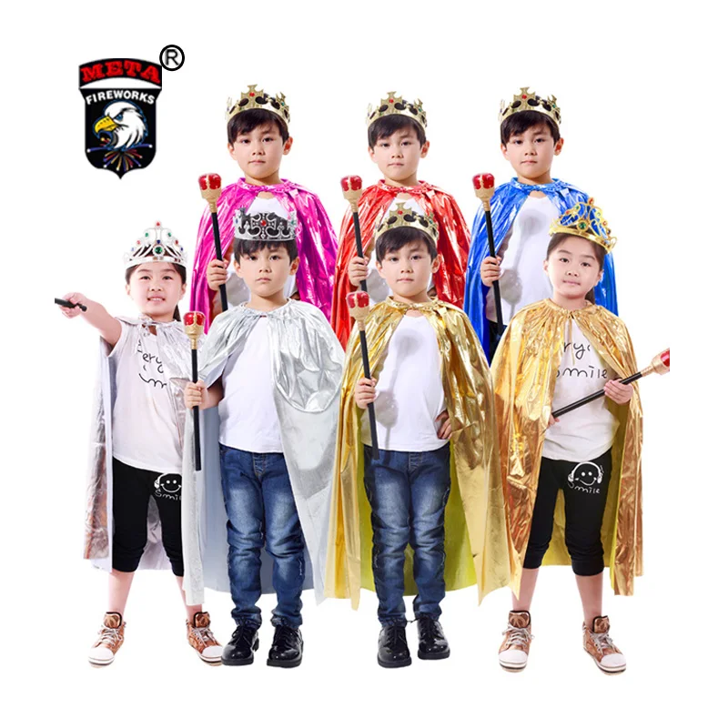 cosplay  kostum pesta mahkota memainkar anerjubah. mantello palco corona Cosplay Cloak Stage with Crown Performance Party Clothe