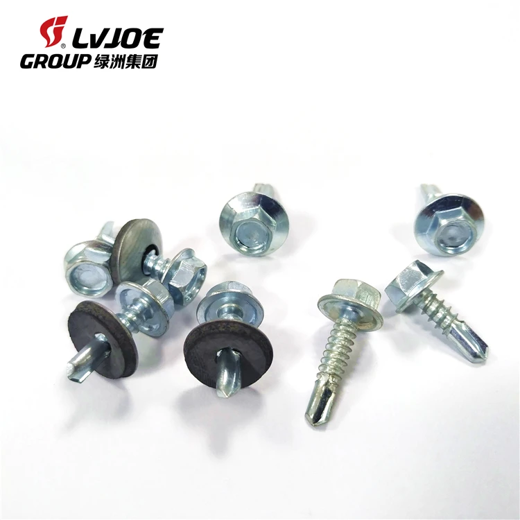 
 Заводская цена, шестигранные самосверлильные винты с шайбой  