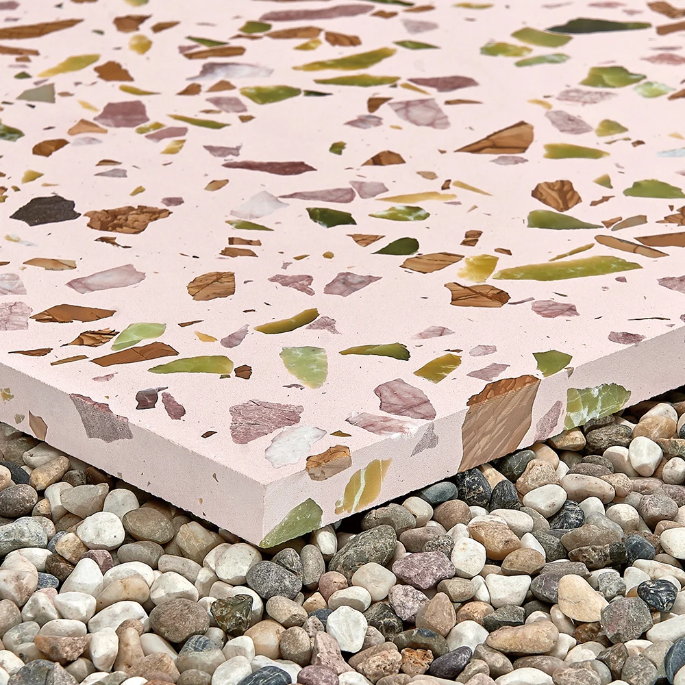 GUIYI C10 competitive price terrazzo slab/indoor and outdoor terrazzo pattern/table top design