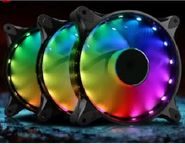 Зат (17C) Пульт дистанционного управления RGB свет чехол для ноутбука вентилятор охлаждения вентилятор бесшумный бесшумными вентиляторами со светодиодами 12V компьютерный корпус вентиляторы охлаждения процессора