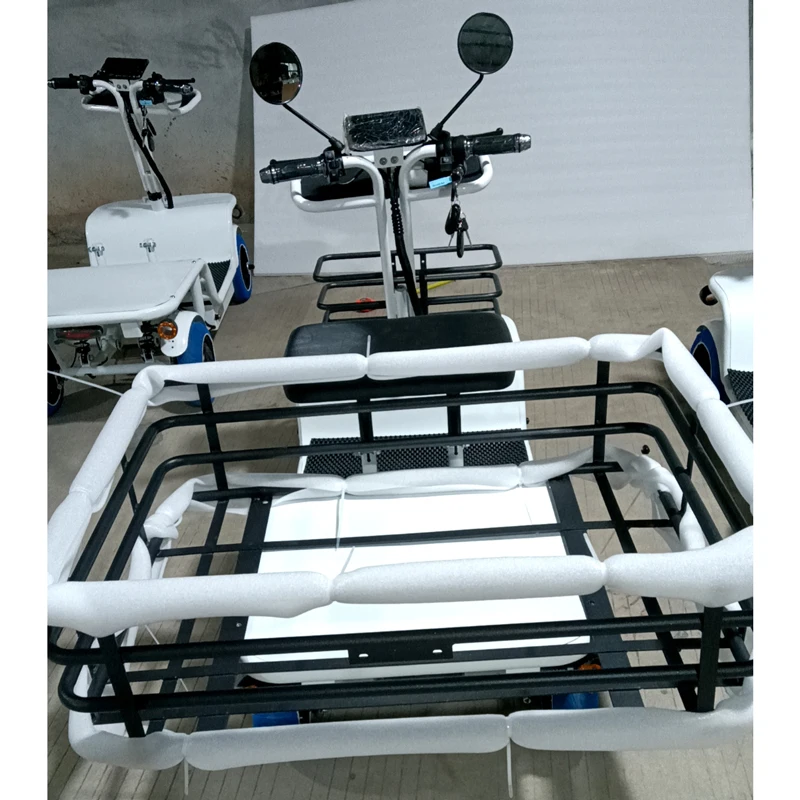 48V 1000W Mobility 4 Wheel Electric Cargo Bike 4 Wheel High Speed Electric Cargo Tricycles