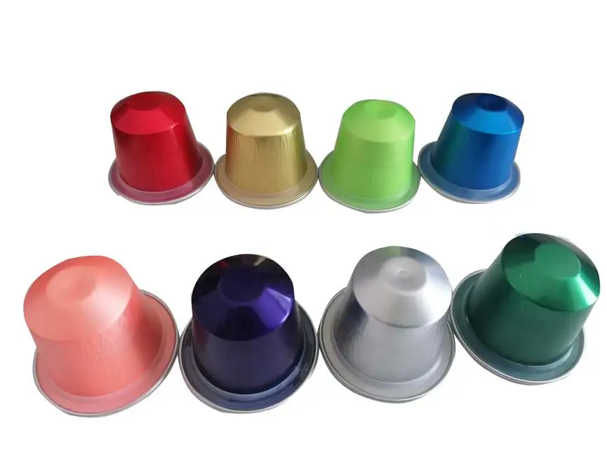 Уплотнительная крышка из алюминиевой фольги для кофейной капсулы nespresso диаметром 37 мм.