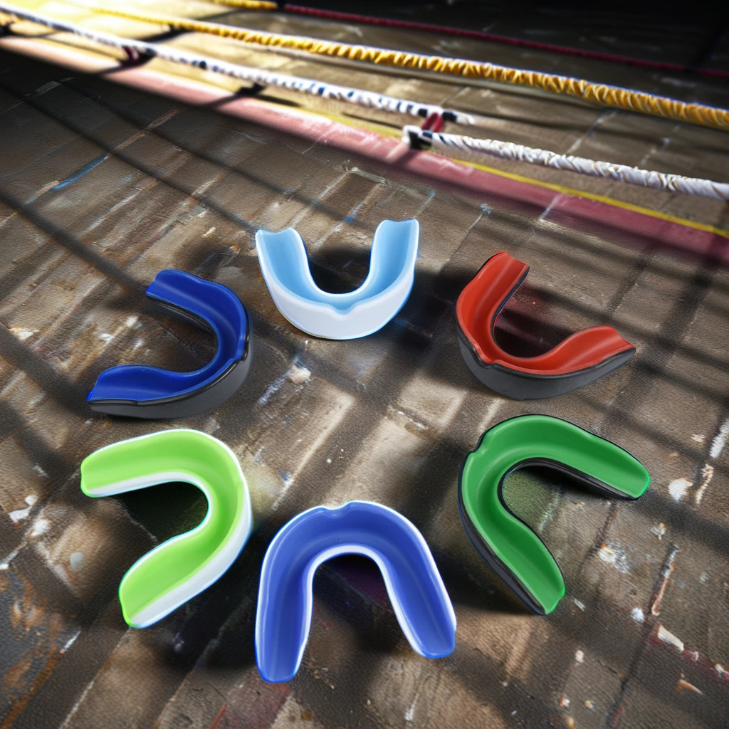 promotional sports item colorful reusable non-toxic super EVA basketball game teeth safety protective cover boxing mouth guard