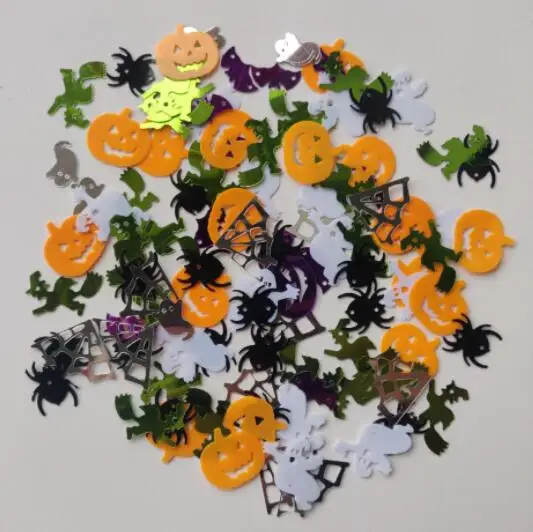 Craft glitter products pumpkin,bat,spider shapes  for Halloween Festival