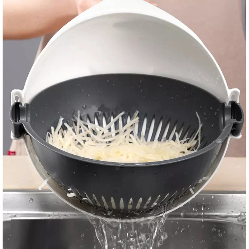 9 in 1 vegetable cutter Slicer chopper with drain basket Multifunction magic rotate with handle  Top 1 seller