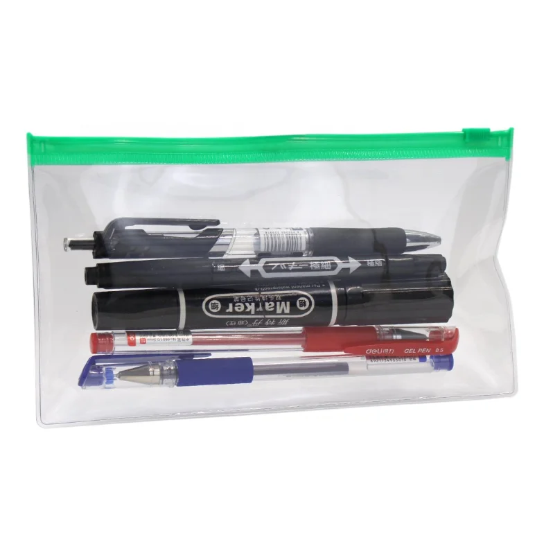 Clear advertising print school file A6 organizer pencil bag