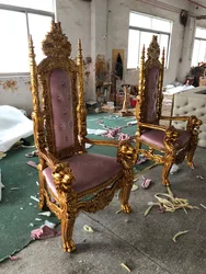 Royal chairs luxury wedding king throne chair for wedding