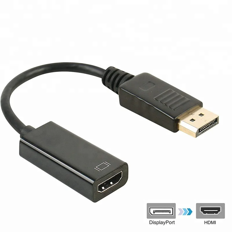 Adaptador Kabel Converter DP Displayport Display Port Male To HDMI Female HDTV Video Cable Adaptador Adapter Converter 1080P