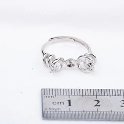 re010709 DIY 9-13mm Natural Freshwater pearl Ring 925 sterling silver Adjustable size engagement jewelry ring for women