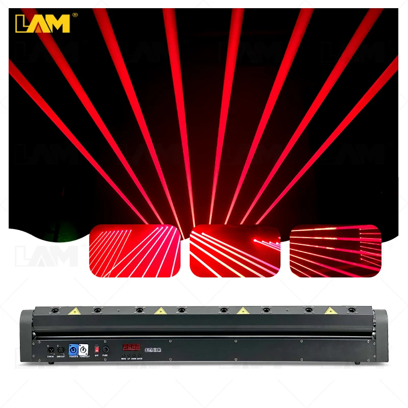 8x500 МВт красный лазер luces 8 Глаз DMX 500mw Lazer RGB бар лазерный свет глаз lazer сценический для DJ Disco Party
