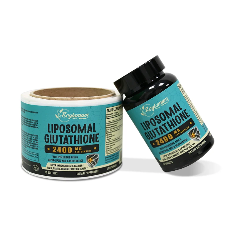 Eco Friendly Custom Printed Nutritional Vitamin Roll Labels for Health Product Packaging Stickers