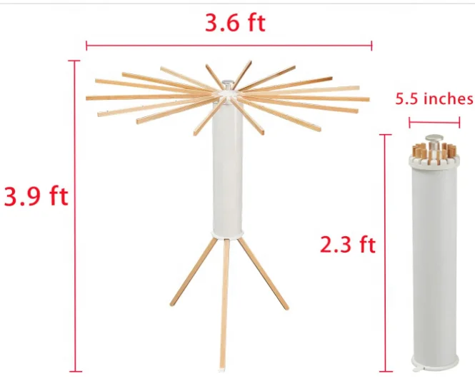 Solid High Quality Wooden Octopus Clothes Hanger Best Price Cylinder Tripod Drying Rack With 16 Changeable Rods Space Saving