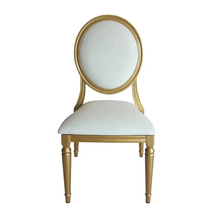 2023 Stackable louis aluminium chairs used wedding banquet chairs for sale