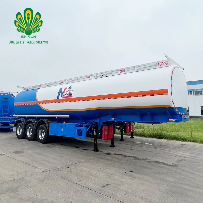 China Trailer Manufacturing High Capacity Oil Tanker Fuel Tanks Trailer for South Africa with pump for sale