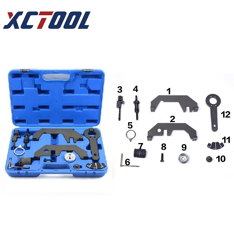 XCTOOL Auto Car Repair Engine Timing Alignment Camshaft Crankshaft Tool Kit Flywheel Locking Tool Kit for car XC1681