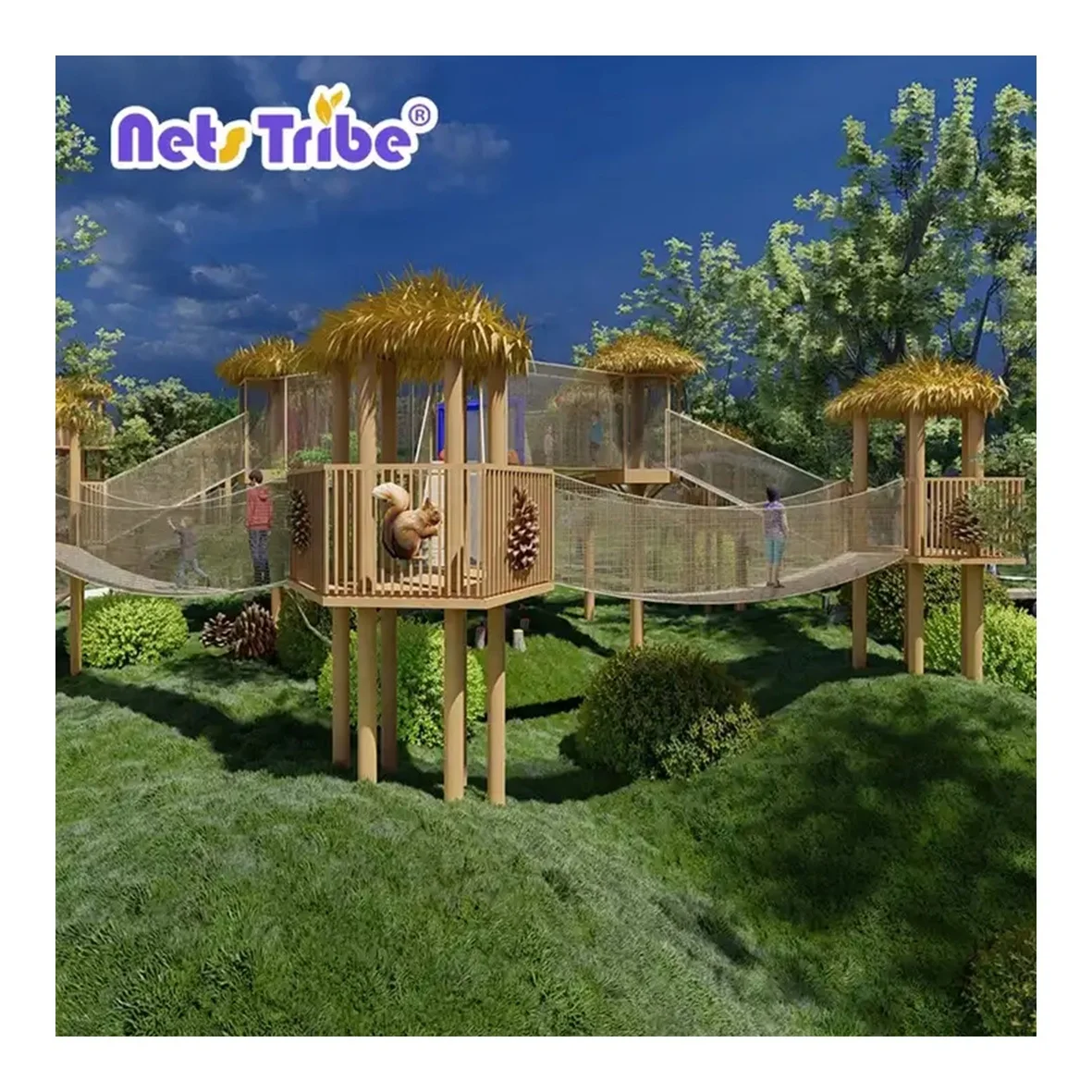 Factory Hot Selling Climbing Net for Kids Playground Outdoor Equipment and Trampoline Park Customized 2 Children /2 Square Meter