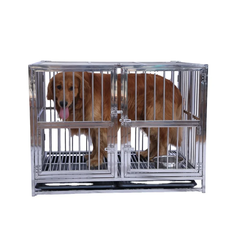 Wholesale Eco Friendly Folding Dog Cage  304 Stainless steel Foldable Dog Cage