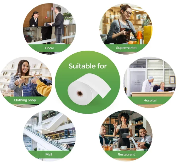 Thermal Paper 3 1/8 x 230ft,10rolls Receipt Paper Work for Square POS System