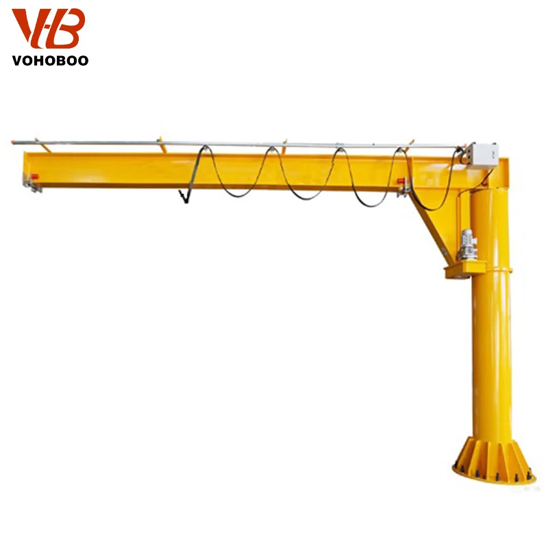 500 kg 1 ton 5 ton Foundation Free Standing  Electric & Manual Cantilever JIB Crane with Hoist