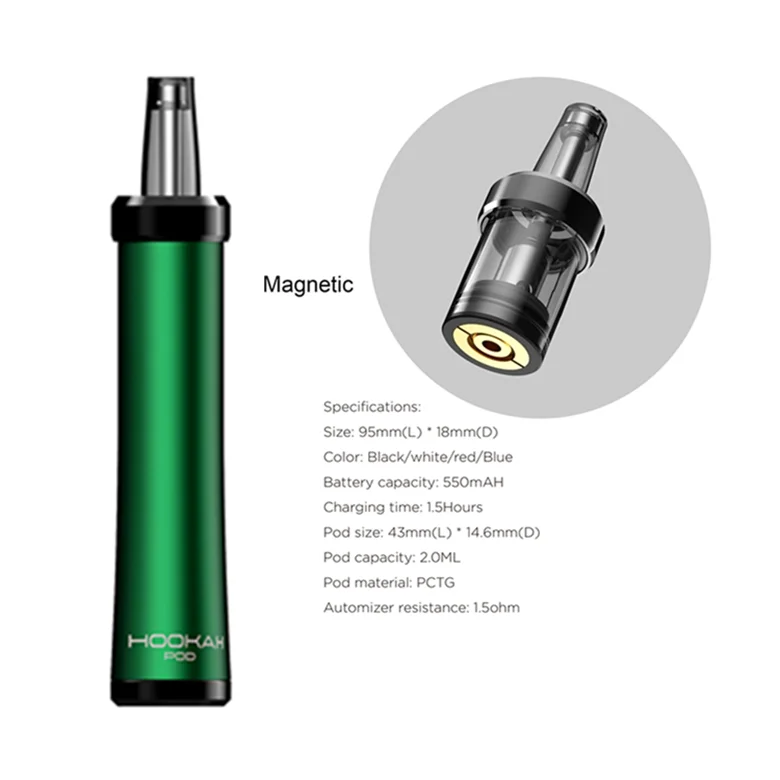 
E smoke shisha electronic sticks portable hookah with 500 puffs hookah pod e cigarette 