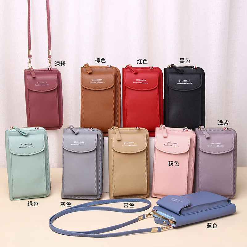 Wholesale Pu Women Wallet Bags 10 colors Mini Phone Cases Ladies Crossbody Cell Phone Bag D0084