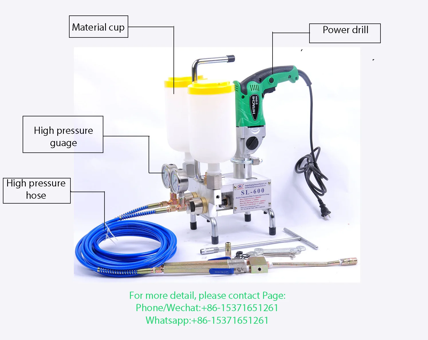 SL-600 two components type high pressure injection machine