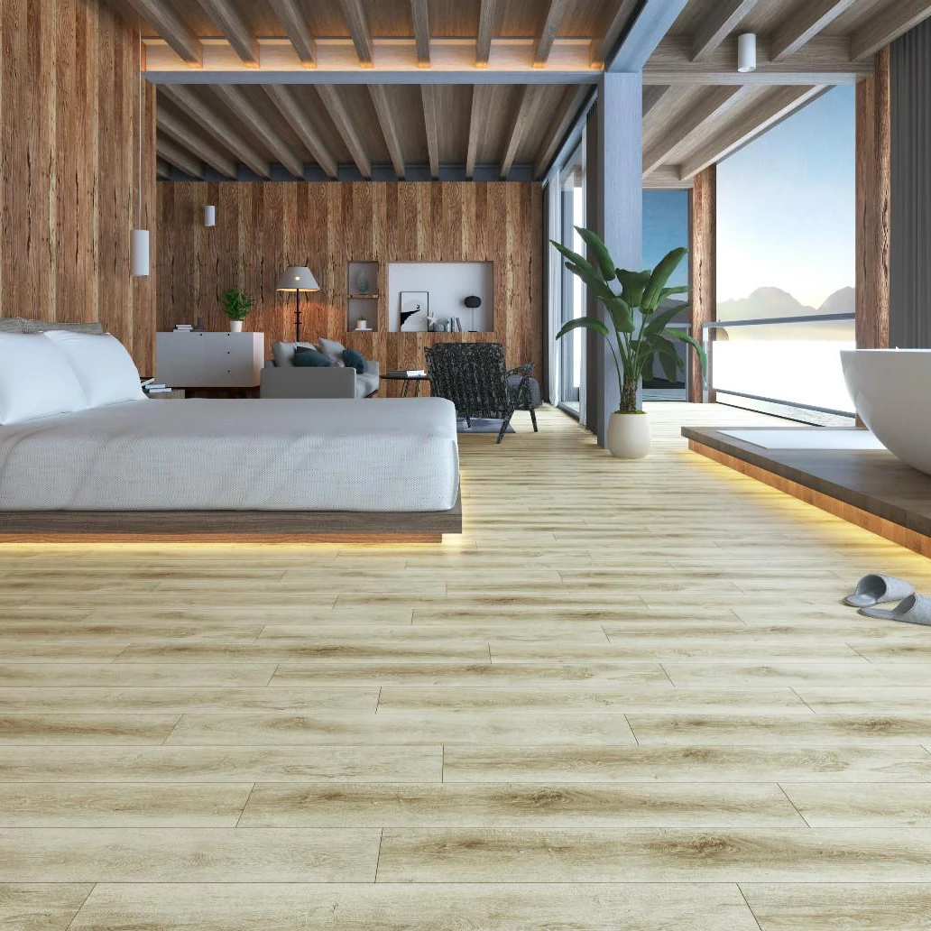 HDF MDF  white Sound Proof Underlay Laminated Floor Waterproof Easy Installation Laminate Flooring