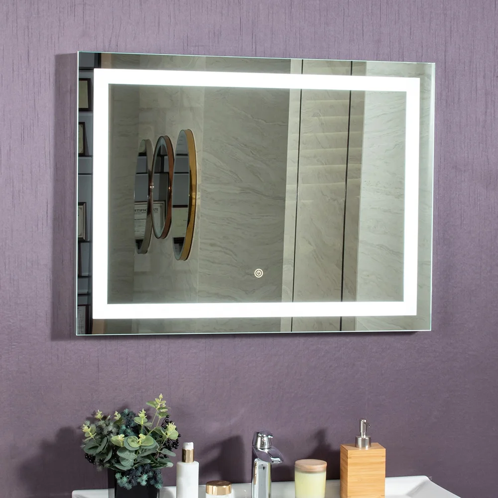 Custom Modern Luxury Anti Fog Shower Vanity Mirror Illuminated Bathroom Wall LED Lighted Mirror
