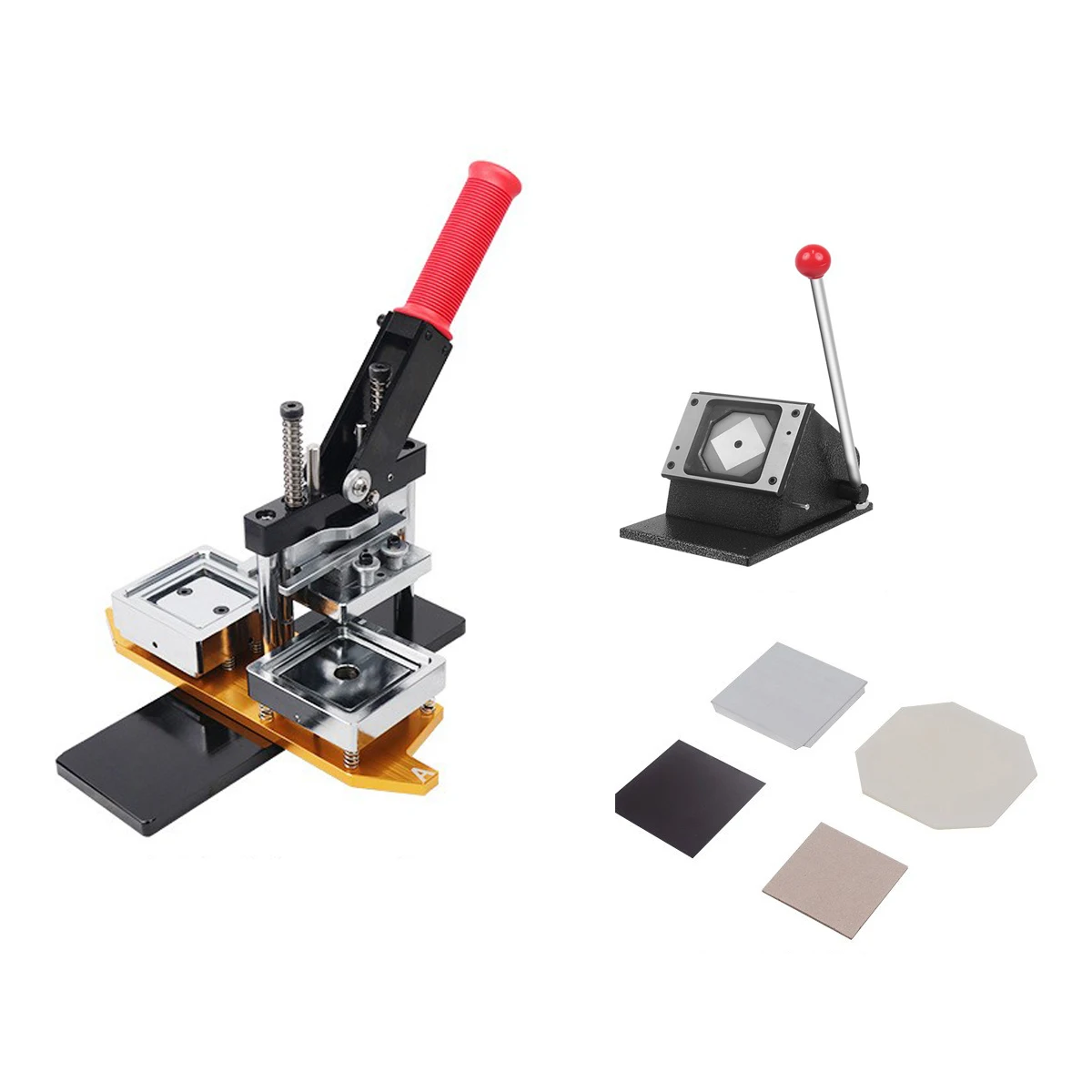 63.5mm Square Magnet Fridge Magnet Badge Machine With Cutter With 1000sets Refrigerator Magnet Badges