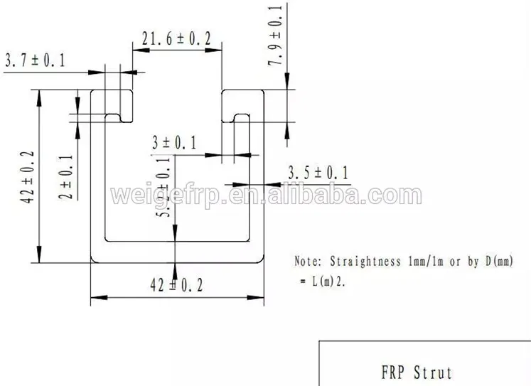 FRP Strut 42x42 drawing