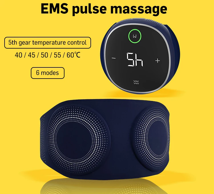 Recharge wireless stomach belly waist back warm compress slimming massage belt abdomen massager belt with heat