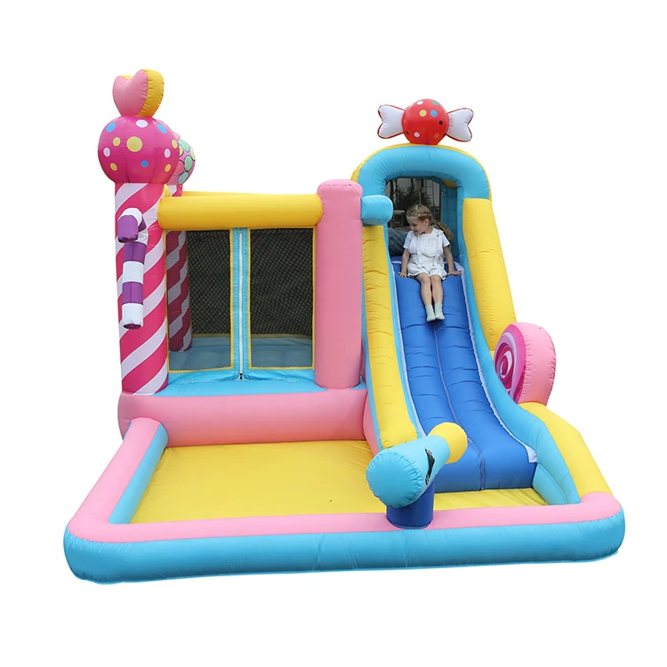 
Customized Commercial Inflatable Bounce House Candy Inflatable Castle Slide For Children 
