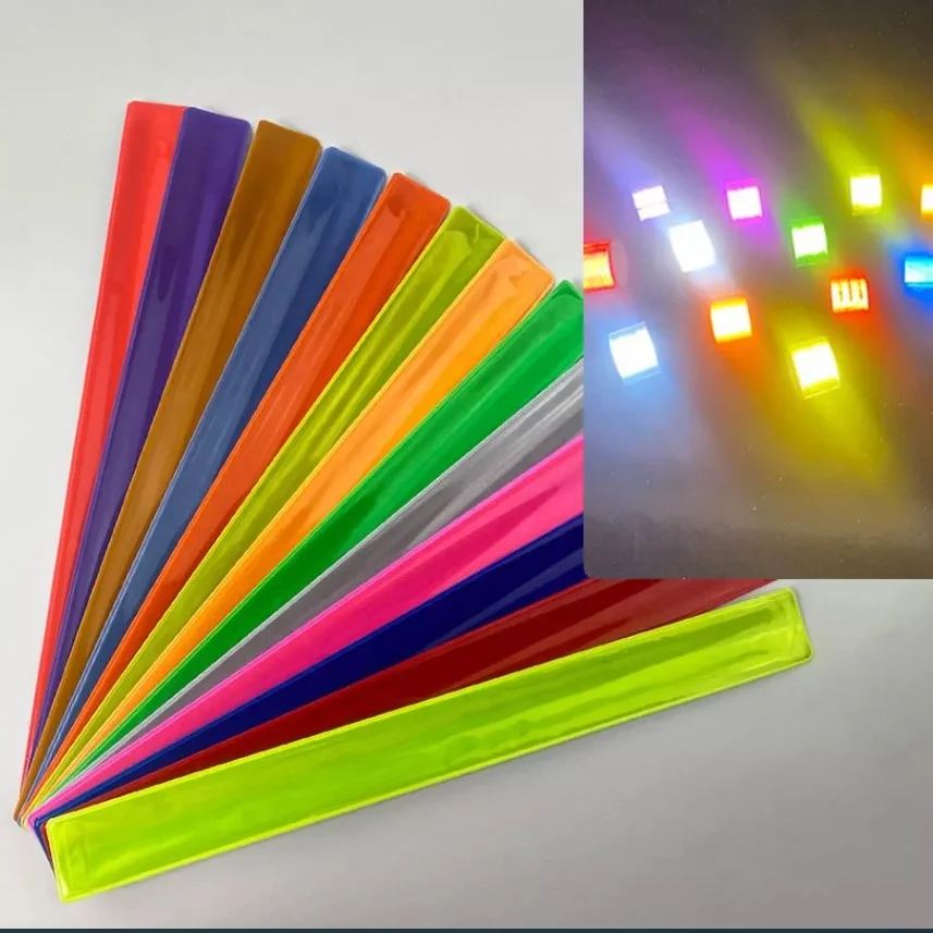 Outdoor luminous wrist band night running light arm belt Reflector Strips Reflective Snap Band Reflective Slap Armbands Bracelet