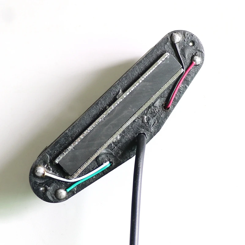 Low Noise Double Coil Chrome Rail Humbucking Single Guitar Pickup with Splitting Output Wire