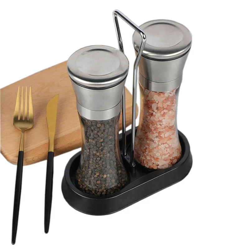 Factory Direct Sales Simple and Beautiful Glass The Seasoning Bottle Spice Pepper Grinder