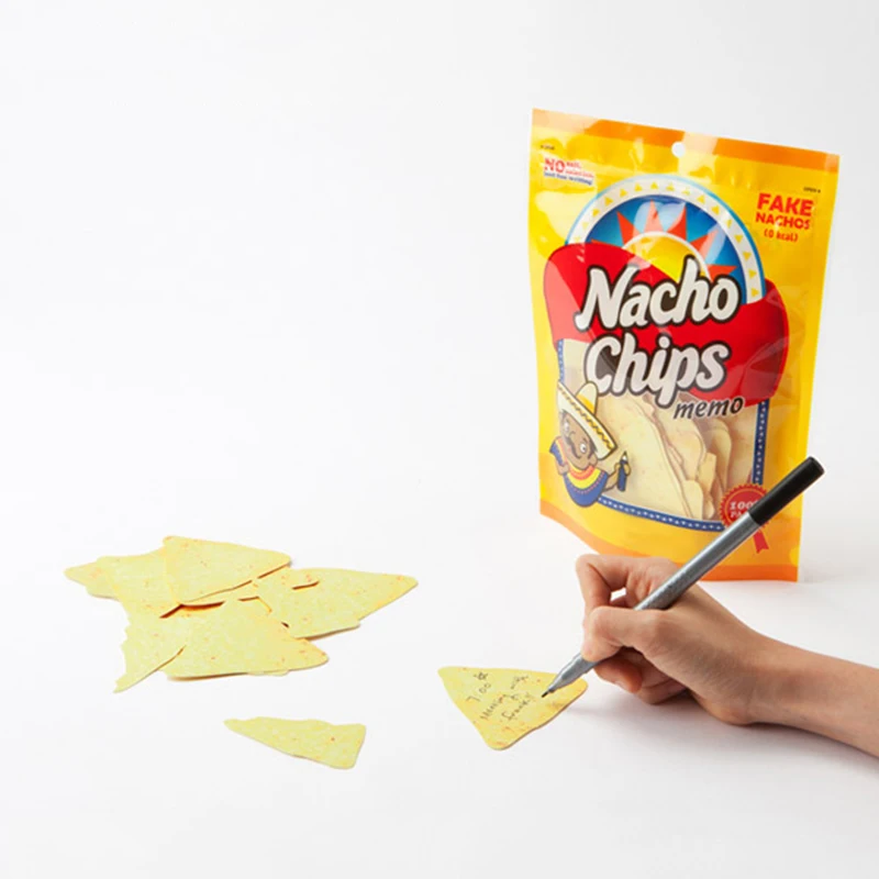 Creative potato chips note paper potato chips memo corn chips note student label paper interesting label sticker note book