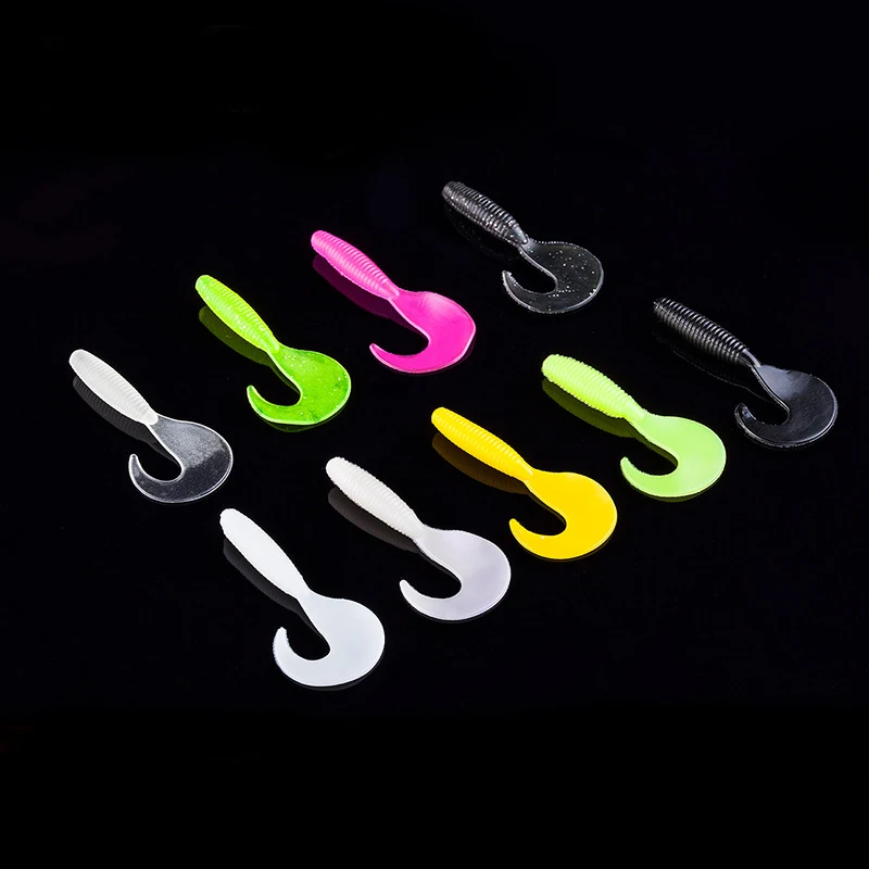 Saltwater silicone soft bait bass grub maggot plastic soft worm lure swim baits