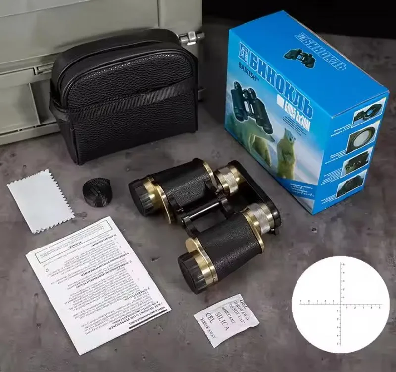 Outdoor 8x30 bak4 russian binoculars full metal telescope black with coordinates high resolution compass