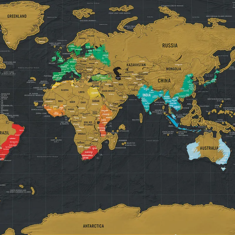 Индивидуальный роскошный персонализированный постер с изображением карты мира