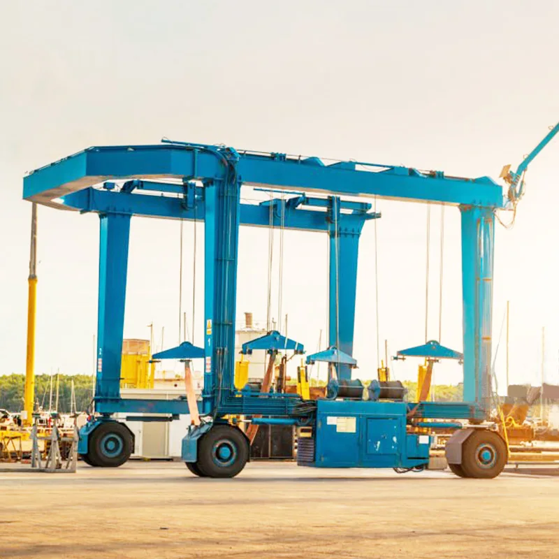 Customized 50 t 100t 200t marine travel lift marine travellift yacht straddle carrier travel lift  boat hoist