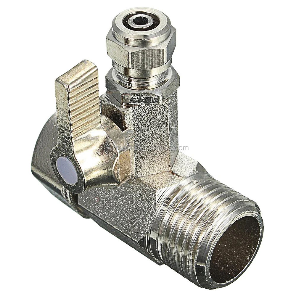 3/4 Thread Male to 3/8 Tube Quick Connect Feed Water Adapter Ball Valve Faucet Tap