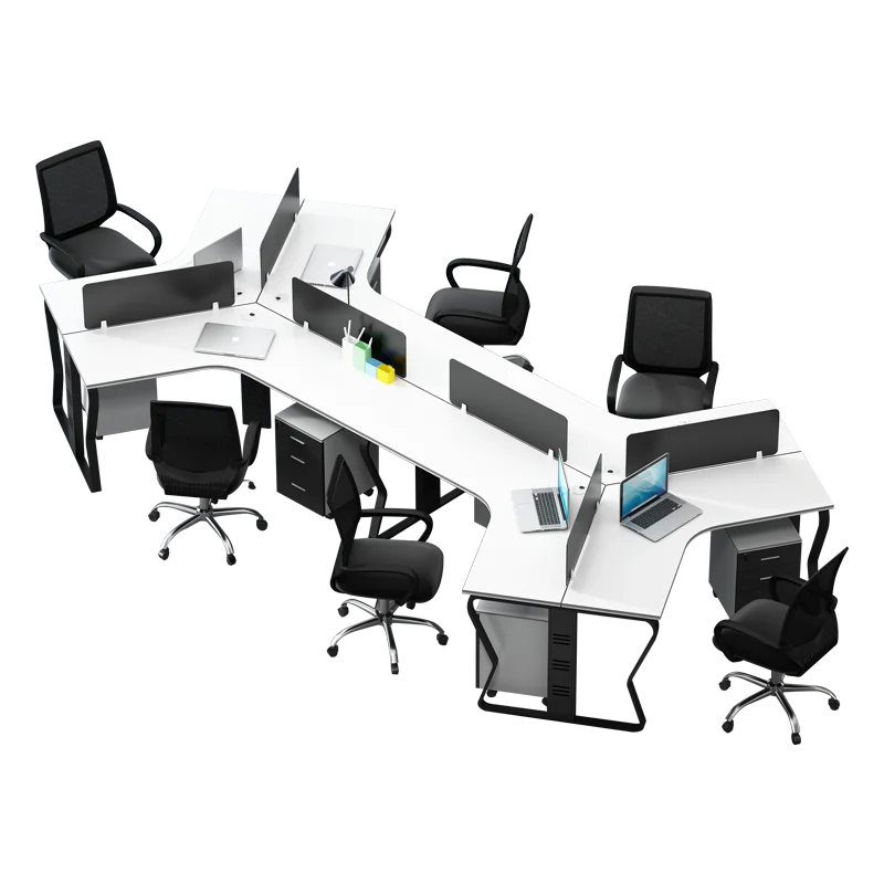 
Офисная мебель по заводской цене, стол для офиса, рабочая станция для нескольких человек, выполненная по индивидуальному заказу, 1-12 местный персонал 