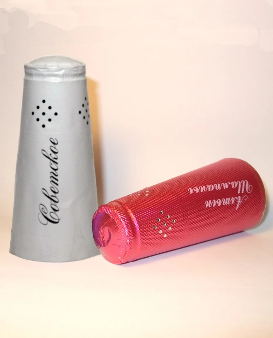 Decorative capsule for champaign Made of aluminum Foil