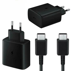 Original 45w Us/eu/uk Plug Adaptive Fast Charing Usb C Wall Travel Charger for Samsung 45w charger
