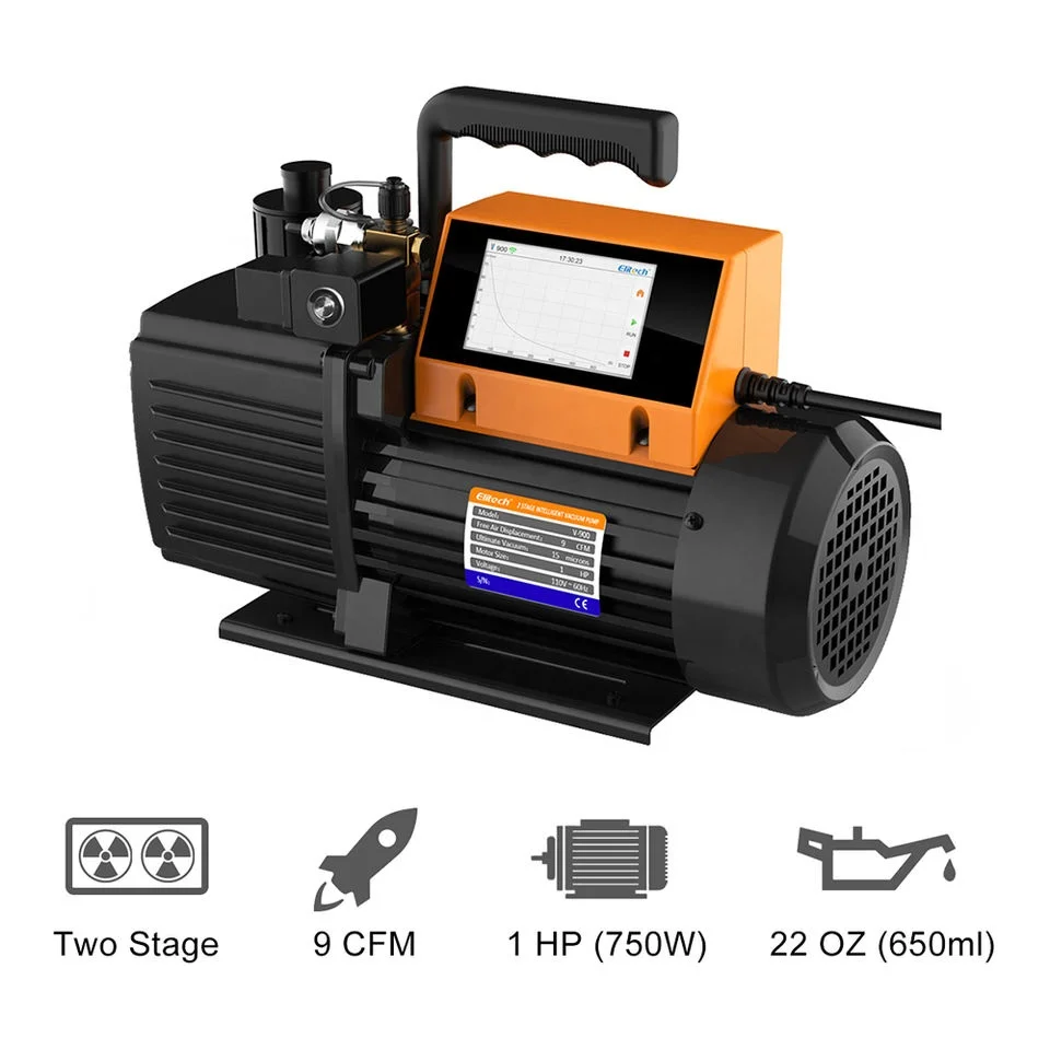 air conditioning parts 2 Stage9 CFM Vacuum Pump Intelligent HVAC Vacuum Pump App Control R32 for Air Conditioner Refrigerant Air Tool