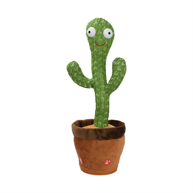 Cute Potted Plants Singing Talking USB Charging Electronic Shake Dancing Cactus Plush 120 Songs
