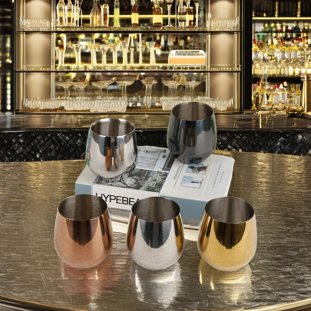 Realtek wholesale stainless steel Martell cocktail glasses are durable and sustainable