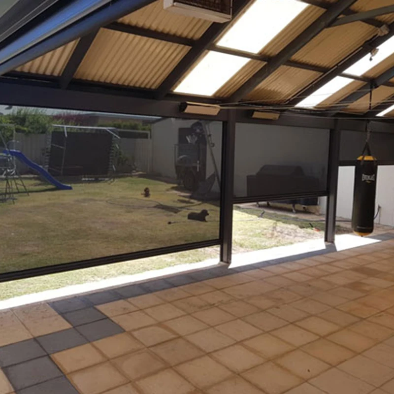 High Quality Waterproof Clear Pvc Outdoor Blind Transparent Zipper Track Roller Blind